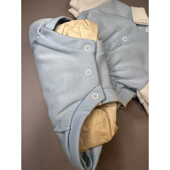 VTG New Awakenings by Cutler Baby Romper 9M Blue White USA NWT - Picture 7 of 9